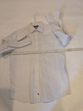 Polo by Ralph Lauren White & Blue Striped Spread-Collar Dress Shirt